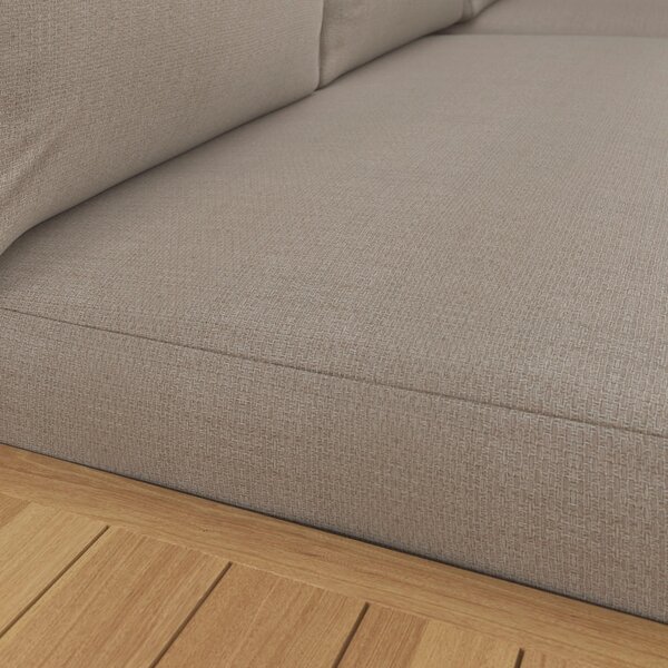 LOUNGE GARNITURA tekstilno pletivo, tkanina tikovina masivno aluminij