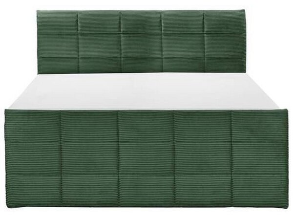POSTELJA BOXSPRING 180 cm x 200 cm , tekstil, leseni material olivno zelena