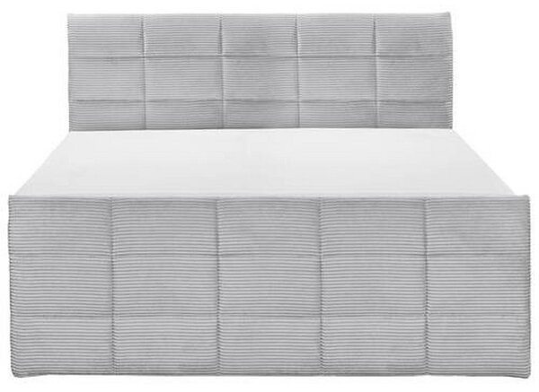 POSTELJA BOXSPRING 183 cm x 200 cm , tekstil, leseni material svetlo siva