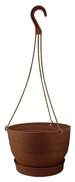 Viseči cvetlični lonec Twister (Plastika, Rjava, Premer: 24 cm)