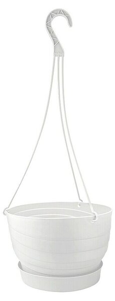 Viseči cvetlični lonec Twister (Plastika, Bela, Premer: 24 cm)