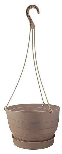 Viseči cvetlični lonec Twister (Plastika, Mocca rjava, Premer: 24 cm)