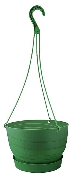 Viseči cvetlični lonec Twister (Plastika, Zelena, Premer: 24 cm)