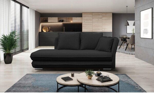 LEŽALNIK, črna tekstil