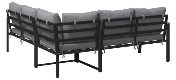 LOUNGE GARNITURA tkanina akacija masivno aluminij