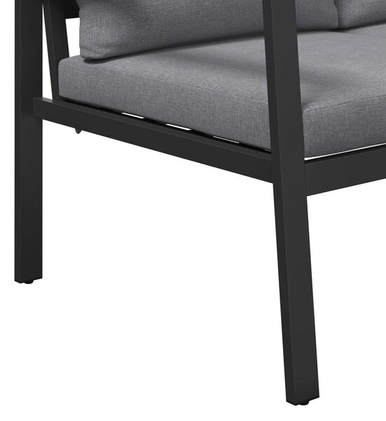 LOUNGE GARNITURA tkanina akacija masivno aluminij