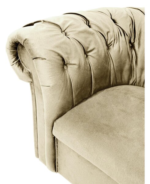 CHESTERFIELD FOTELJ, bež tekstil