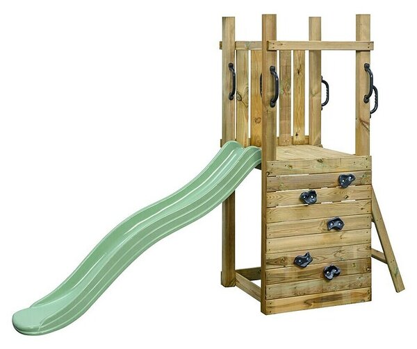 Swing King Otroški igralni stolp Irma (Do x Š x V: 235 x 70 x 175 cm, Pastelno zelen tobogan)