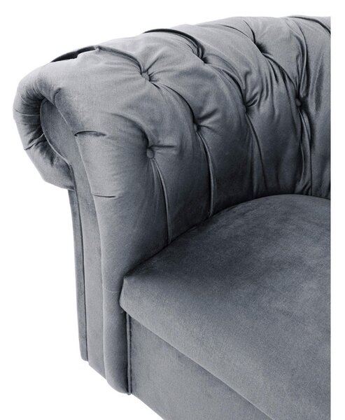 CHESTERFIELD FOTELJ, siva tekstil