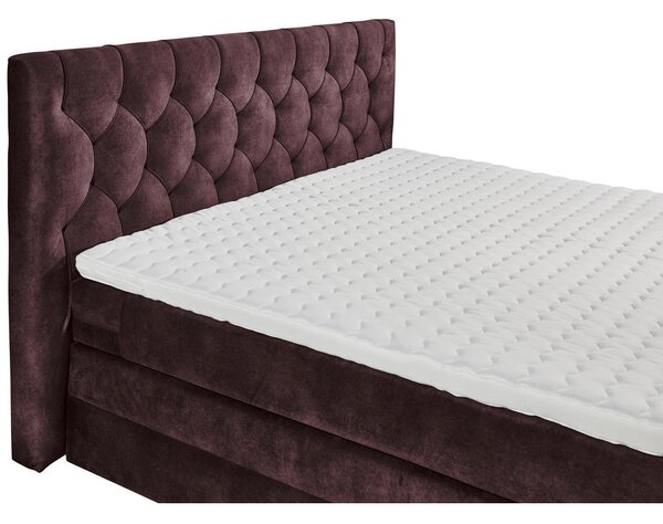 POSTELJA BOXSPRING 180 cm x 200 cm , tekstil, leseni material barve jajčevca