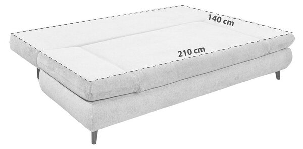 ZOFA S POSTELJNO FUNKCIJO, zelena tekstil, leseni material