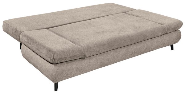 ZOFA S POSTELJNO FUNKCIJO, bež tekstil, leseni material