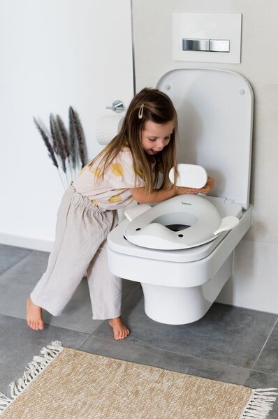 Sivi otroški nastavek za WC školjko - Kindsgut