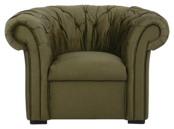 CHESTERFIELD FOTELJ, olivno zelena tekstil