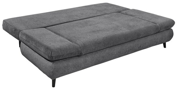 ZOFA S POSTELJNO FUNKCIJO, antracit tekstil, leseni material