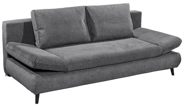 ZOFA S POSTELJNO FUNKCIJO, antracit tekstil, leseni material