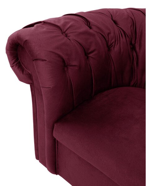 CHESTERFIELD FOTELJ, rdeča tekstil