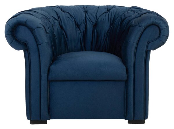 CHESTERFIELD FOTELJ, temno modra tekstil