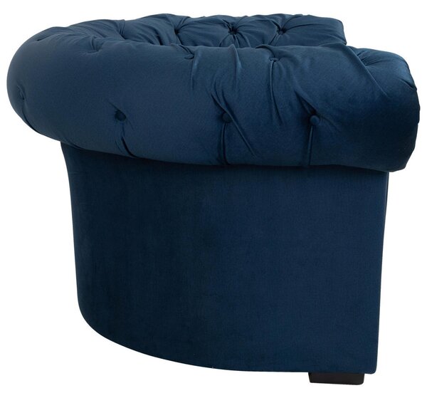 CHESTERFIELD FOTELJ, temno modra tekstil