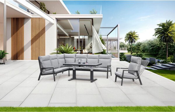LOUNGE GARNITURA tkanina aluminij