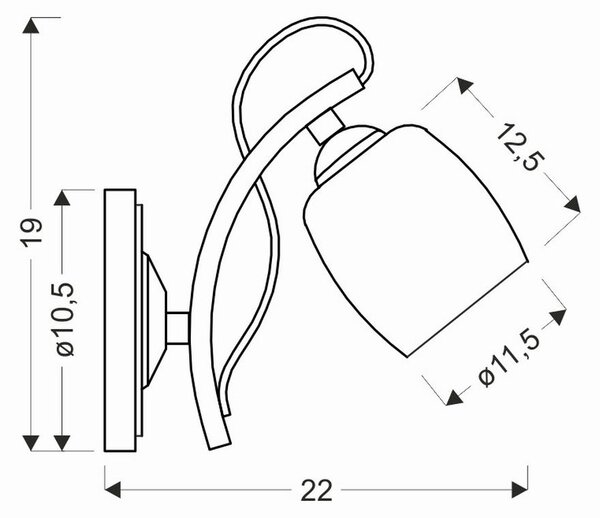 STENSKA SVETILKA 40 W 230 V E27