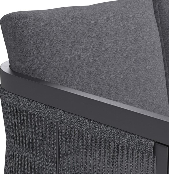 JEDILNA LOUNGE GARNITURA mrežasta prevleka, tekstilno pletivo, tkanina aluminij