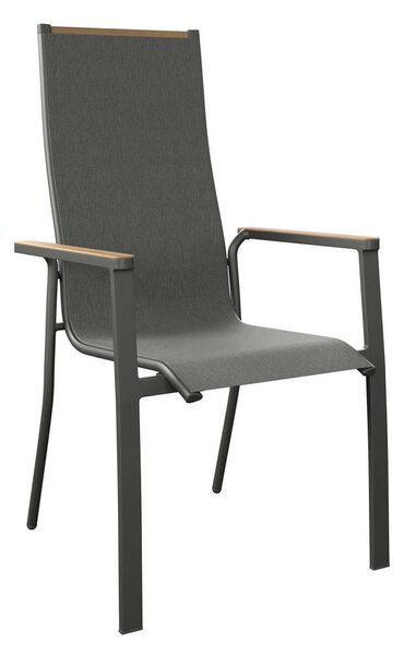 VRTNI SEDEŽ aluminij siva, naravne barve