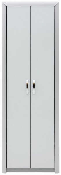 GARDEROBNA OMARA bela, barve aluminija