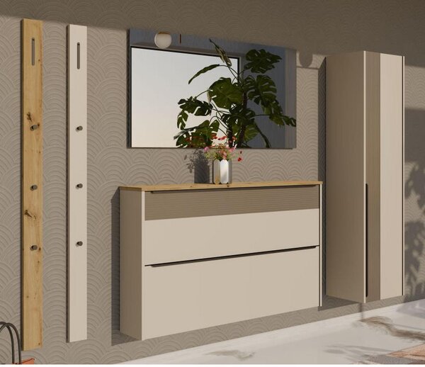 STENSKO OGLEDALO, 128/64/3 cm umetna masa, steklo