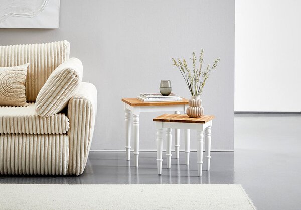 SET MIZIC, 50/35/50/42/40/40 cm naravne barve, bela