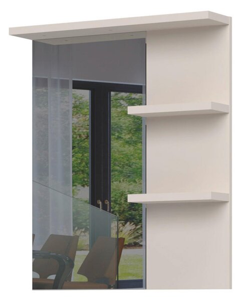STENSKO OGLEDALO, 76/89/3 cm leseni material