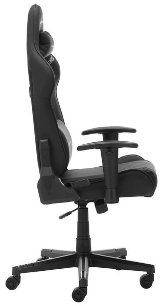GAMING STOL umetna masa, tekstil črna