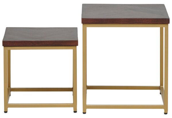 SET MIZIC, 36/31/40/30/36/31 cm zlate barve, barva oreha