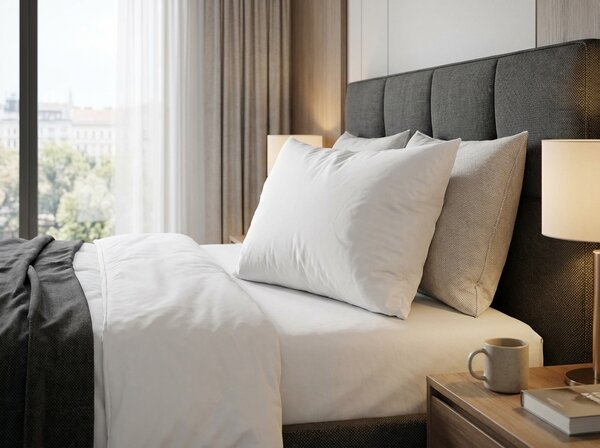 Prevleka za vzglavnik satenasti damast 40x50 cm bela