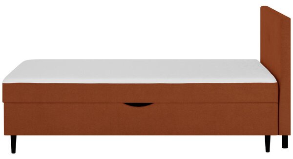 POSTELJA Z VZMETNICO 90 cm x 200 cm , tekstil rdeča