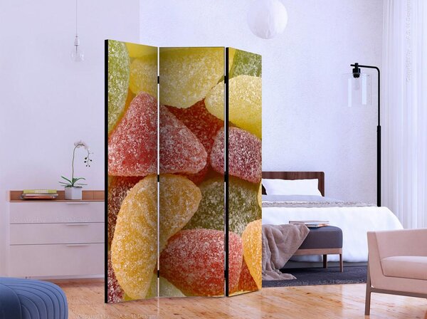 Artgeist Paravan Tasty Fruit Jellies, 3-Delni, Dvostranski
