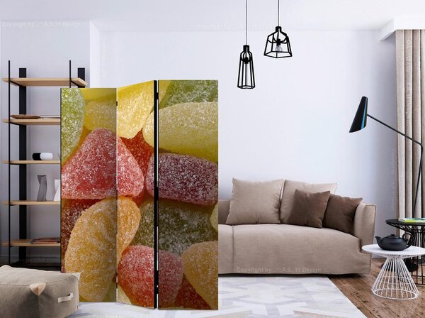 Artgeist Paravan Tasty Fruit Jellies, 3-Delni, Dvostranski