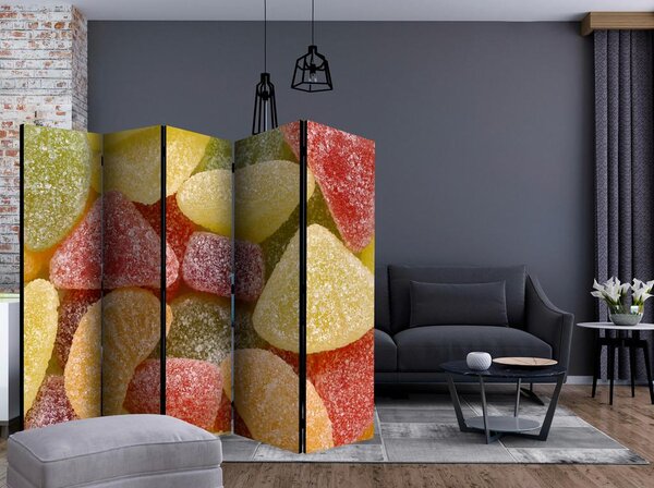 Artgeist Paravan Tasty Fruit Jellies I, 5-Delni, Dvostranski