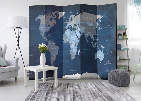 Artgeist Paravan Dark Blue World I, 5-Delni, Dvostranski