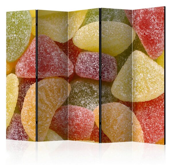 Artgeist Paravan Tasty Fruit Jellies I, 5-Delni, Dvostranski