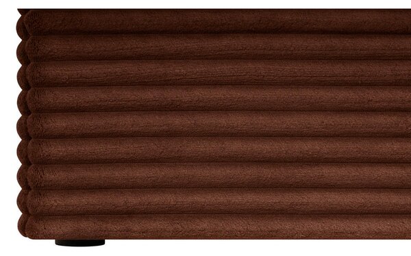 POSTELJA Z VZMETNICO 180 cm x 200 cm , tekstil opečnato rjava