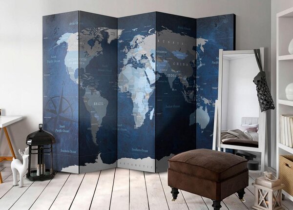 Artgeist Paravan Dark Blue World I, 5-Delni, Dvostranski