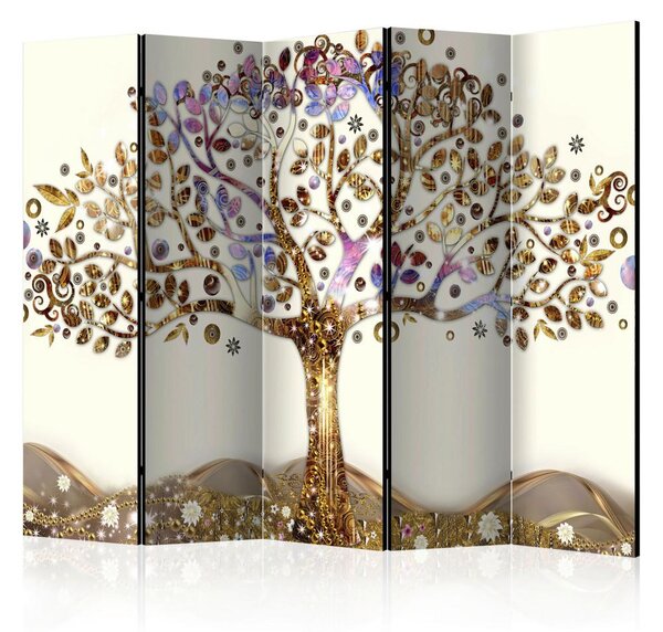 Artgeist Paravan Golden Tree I, 5-Delni, Enostranski