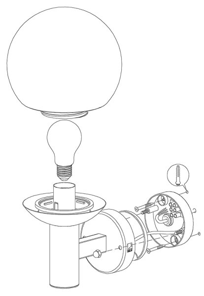 Eglo 97247 - LED Zunanja stenska svetilka NISIA-C 1xE27/9W/230V IP44