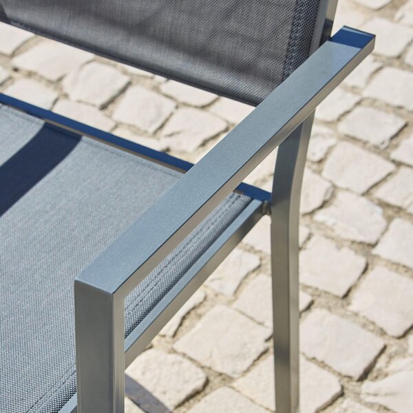 STOL aluminij siva