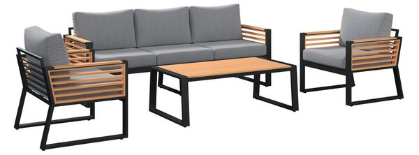 LOUNGE GARNITURA tikovina aluminij