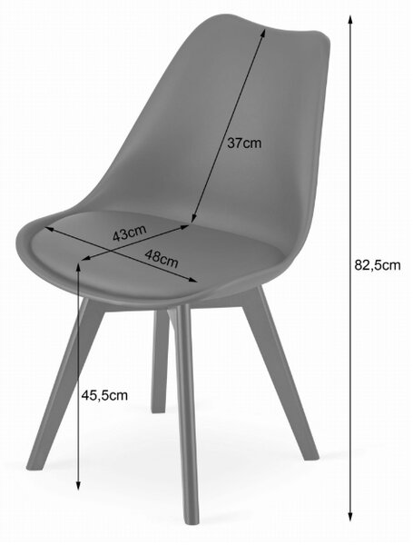 Komplet 4 jedilnih stolov BALI MARK, bež