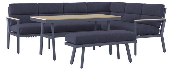 JEDILNA LOUNGE GARNITURA tkanina aluminij