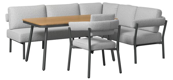 LOUNGE GARNITURA tkanina aluminij, jeklo