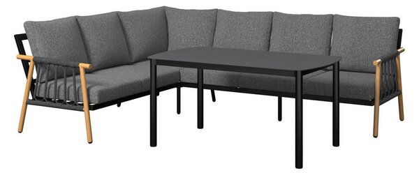 JEDILNA LOUNGE GARNITURA tkanina aluminij